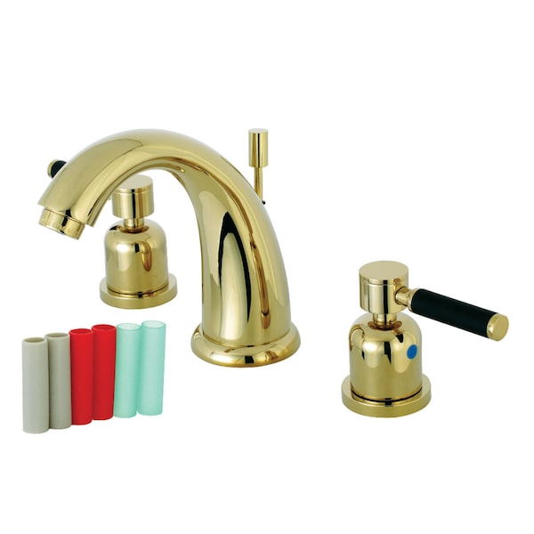 KB8982DKL 8" Widespread Bathroom Faucet, Polished Brass